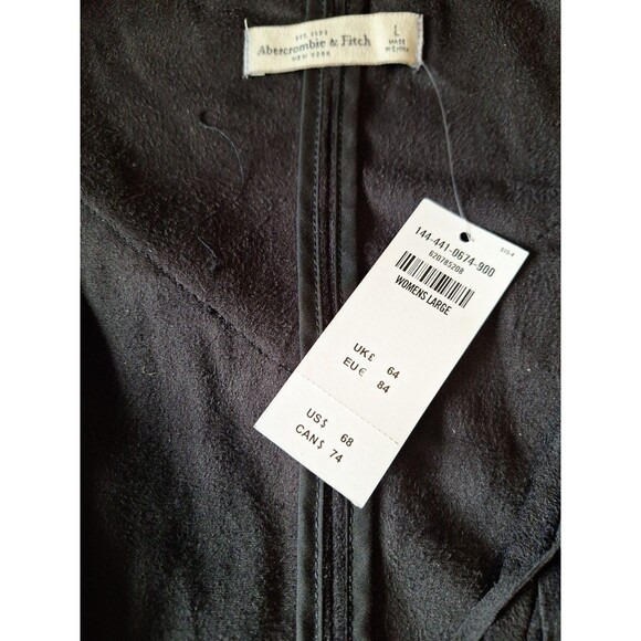 NWT Abercrombie Faux Suede Leather Fringe Vest Hippie Boho Festival Western Larg - Picture 3 of 9